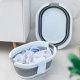 Salokāms veļas grozs un silikona bļoda ModernHome 20 L, balti pelēks