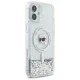 Karl Lagerfeld iPhone 16 Case Liquid Glitter Karl Head MagSafe, Clear
