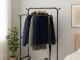 Freestanding Clothes Rack with Shoe Shelves, Black, 160 cm