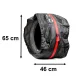 Universal tire covers set for 13–18 inch wheels, 4 pcs, black