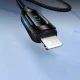 Wozinsky WUALC1 USB-A to Lightning Cable with LED 1m Black