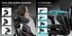 Office and Gaming Chair with Headrest and 4D Armrests, Black/Orange