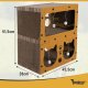 Purlov 2-Story Cardboard Cat Scratcher House with Toy Balls 27017
