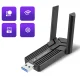 Wozinsky WAX-1800 WiFi 6 USB 3.0 Wireless Network Adapter, Dual-Band 1800 Mbps, Black