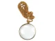Magnifying Glass Necklace with Chain 5x, Gold