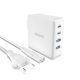 GaN 100W fast wall charger 2 x USB-C / 2 x USB Dudao A100EU - white