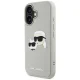 Karl Lagerfeld 3D Rubber Double Heads Case for iPhone 16, Beige