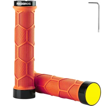 Rockbros Bicycle Grips with Reflector, Orange