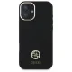 Guess iPhone 16 Case Silicone Logo Strass 4G, Black