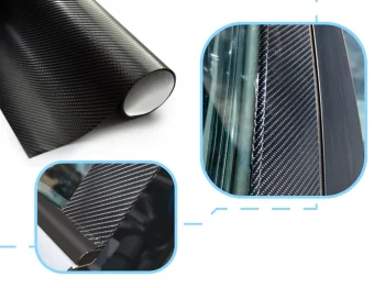 4D Carbon Fiber Vinyl Wrap Roll 1.52x30m, Black