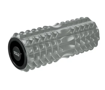 4Fizjo Massage Roller with Spikes EVA, 33 cm, Grey