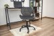 Noto Swivel Office Desk Chair with Wide Back, Velvet, Dark Grey