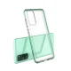 Spring Case for Samsung Galaxy A02s EU, Clear TPU Gel Cover with Light Pink Frame