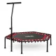 Neo-Sport Fitness Trampoline with Handle, 127 cm, Hexagonal, Red