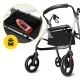4-Wheel Rollator Walker 4FIZJO with Seat and Bag, Silver