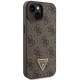 Apple iPhone 15 6.1\" Guess Crossbody 4G Metal Logo Case Cover (GUHCP15SP4TDSCPW), Brown