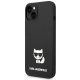 Apple iPhone 14 Plus 6.7\'\' Karl Lagerfeld Silicone Choupette Body Case Cover (KLHCP14MSLCTBK), Black