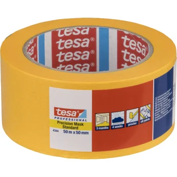 Tesa Masking Tape Stand.Prec. 50m x 50mm, 04344, Yellow