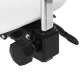 Giovanni 1004 Beauty Salon Stool White with Silver Base