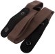 Elastic belt for trousers without buckle, brown
