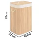 Massido Bamboo Laundry Basket with Lid 72 L