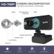 HXSJ S90 HD Webcam 720P Laptop PC Camera with Microphone, Black