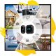 Waterproof Wireless Doorbell with Clock and Thermometer, 200m Range