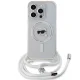Karl Lagerfeld iPhone 15 Pro Case Crossbody IML Karl Head MagSafe, Transparent