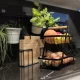 Ruhhy 00024265 Two-Tier Fruit and Vegetable Basket, Black
