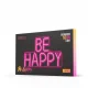Neolia BE HAPPY LED Neon Sign, Pink