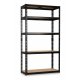 Металлический складской стеллаж Humberg 183x90x40 см, черный