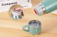 Stainless Steel Thermos Flask 400ml with 3 Cups for Coffee and Tea, Green