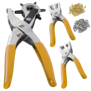 Leathercraft Tool Set with Hole Punch, Rivets and Snap Fasteners