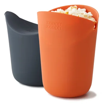 Joseph Joseph M-Cuisine Microwave Popcorn Maker Set, 2 Pieces, Orange