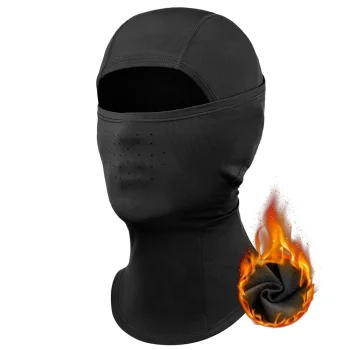 Qunature 13230023011 Winter Ski and Bike Balaclava, Size L, Black