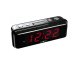 Plug-In Digital Alarm Clock with Large Red LED Display, Black