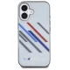 BMW iPhone 16 Case Motorsport IML Random Stripes, Gray