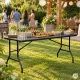 MultiGarden Folding Catering Garden Table 153x70 cm, Black