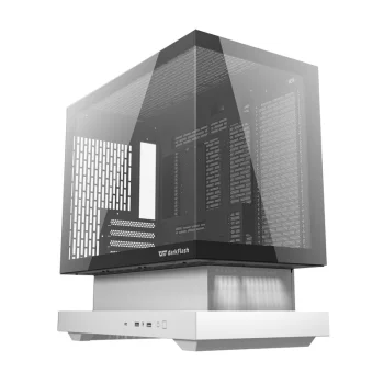 Darkflash F1 Computer Case with 6 ARGB Fans, White