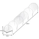 Gardlov 25382 Garden Mini Greenhouse - Foil Tunnel, 300x45x40 cm, Transparent