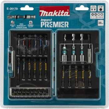Sukimo antgalių rinkinys Makita E-26179 Impact Premier 1/4", 38 vnt.
