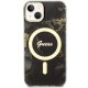 Guess iPhone 14 Plus vāciņš Golden Marble MagSafe, melns