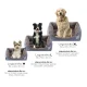 Medium pet bed for dogs or cats, grey