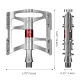 Rockbros JT410S 4-Bearing Bicycle Pedals - Silver