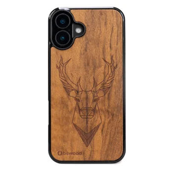 Bewood Wooden Case for iPhone 16 Plus IMBUIA DEER
