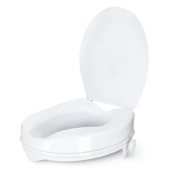 4FIZJO Raised Toilet Seat with Lid 5 cm