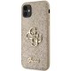 Guess iPhone 11 / Xr Case Glitter Script Big 4G, Gold
