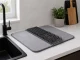 Foldable Dish Drying Mat with Rack Grey 57x40cm