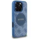 Guess 4G Circle Classic Logo MagSafe Case for iPhone 16 Pro, Blue