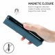 Google Pixel 6a Vintage Leather Skin-Touch Magnetic Case Book Cover, Blue